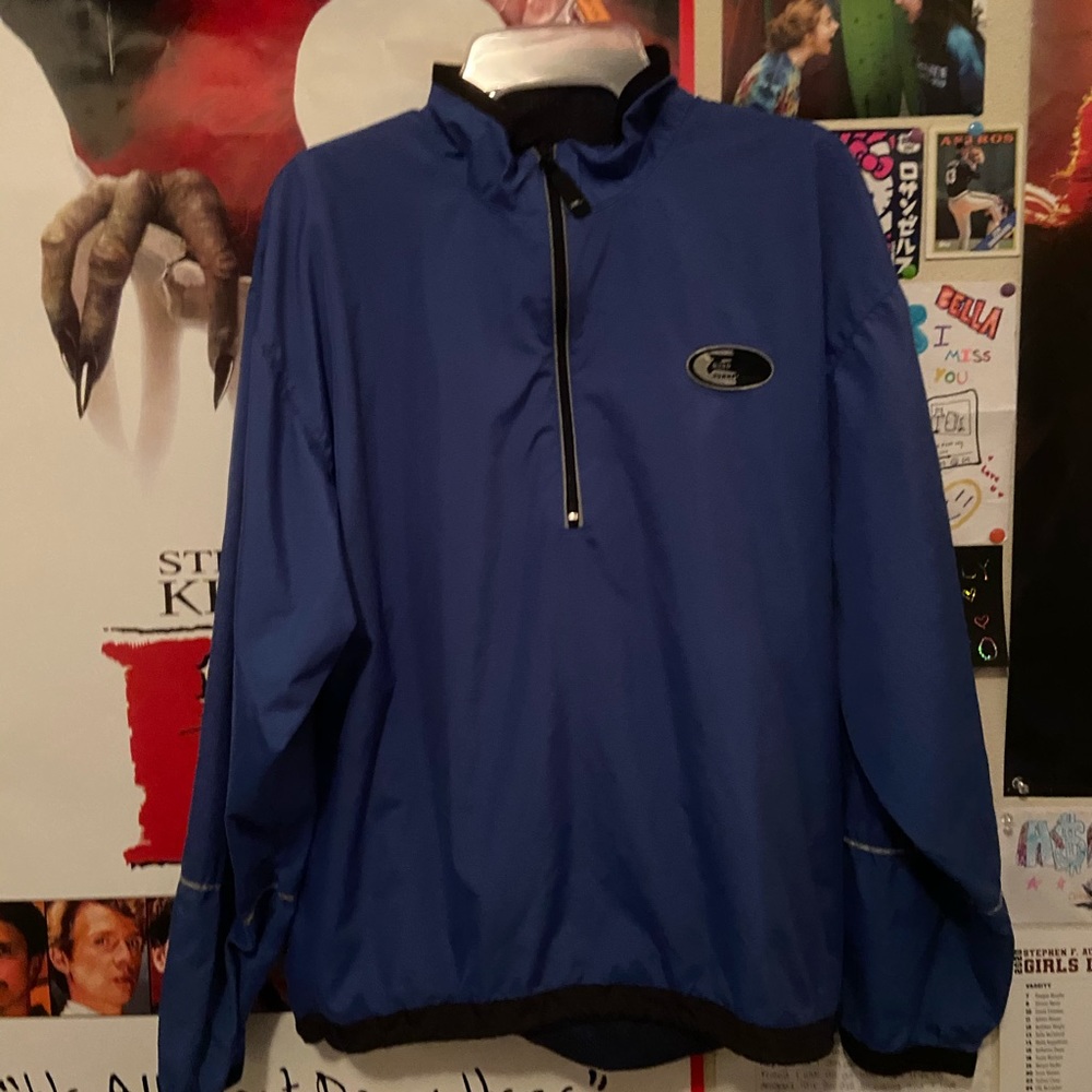 purple windbreaker